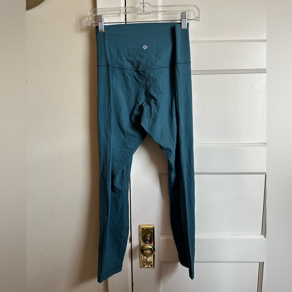 Lululemon Dark Teal Ribbed Align Leggings 25in - 14